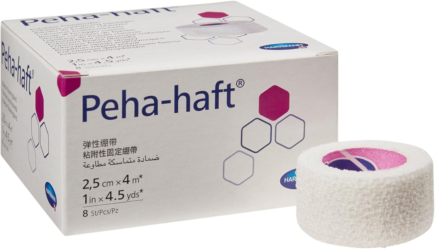 HARTMANN-CONCO Peha-Haft LF Adhesive Bandages (LF, 1"X4.5YDS ) 8 Each / box