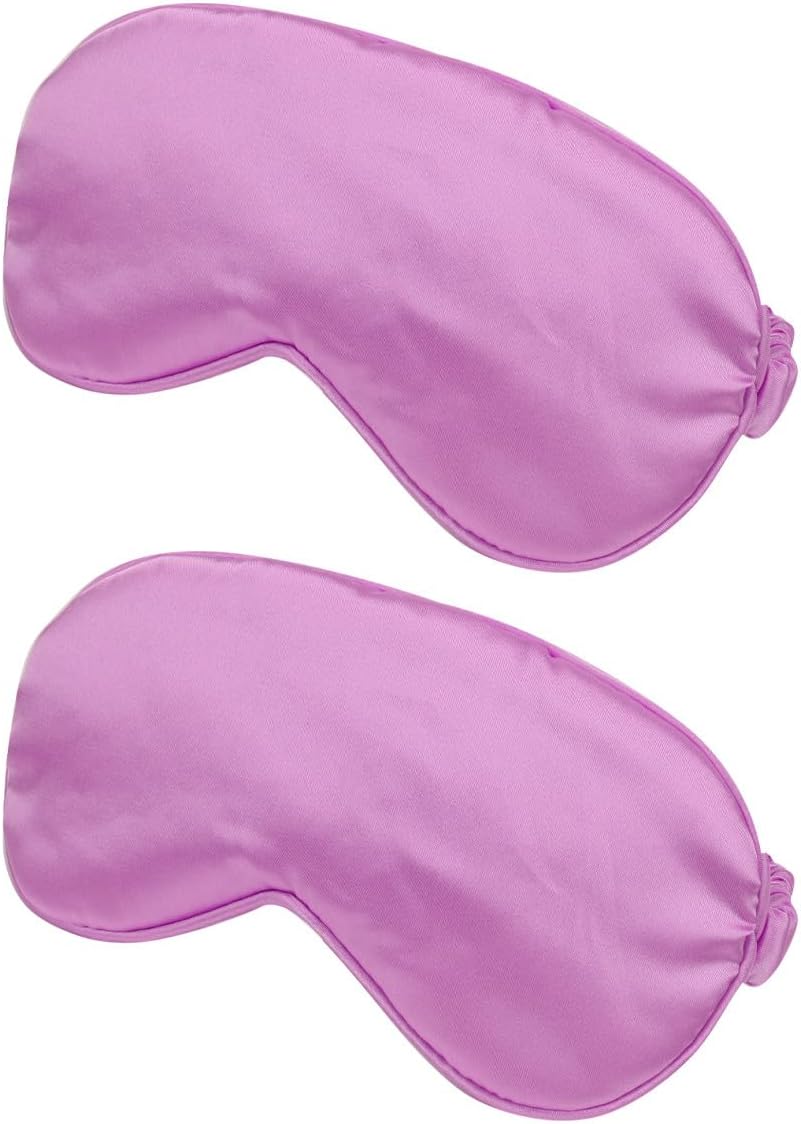 Silk Sleep Mask 2pcs Set Double-Sided Satin Eye Mask for Men and Women, Light Blocking Eye Shade with Adjustable Strap for Travel, Meditation, and Night Rest