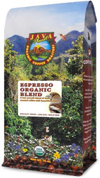 Low Acid Organic Coffee – Whole Bean, Mold-Free & Stomach Friendly by Java Planet, Espresso Blend Coffee, Dark Roast, Smooth Full Flavored, 1LB Bag