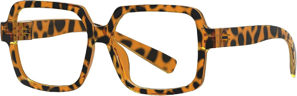 Eyekepper Metalless Screwless Spring Hinges Reading Glasses Oversized Square Readers for Men Women Tortoise +0.50