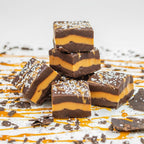 Valley Fudge, Dark Chocolate Caramel Sea Salt, Fresh Artisan Fudge, Real Butter, Gourmet Candy, Half Pound Package