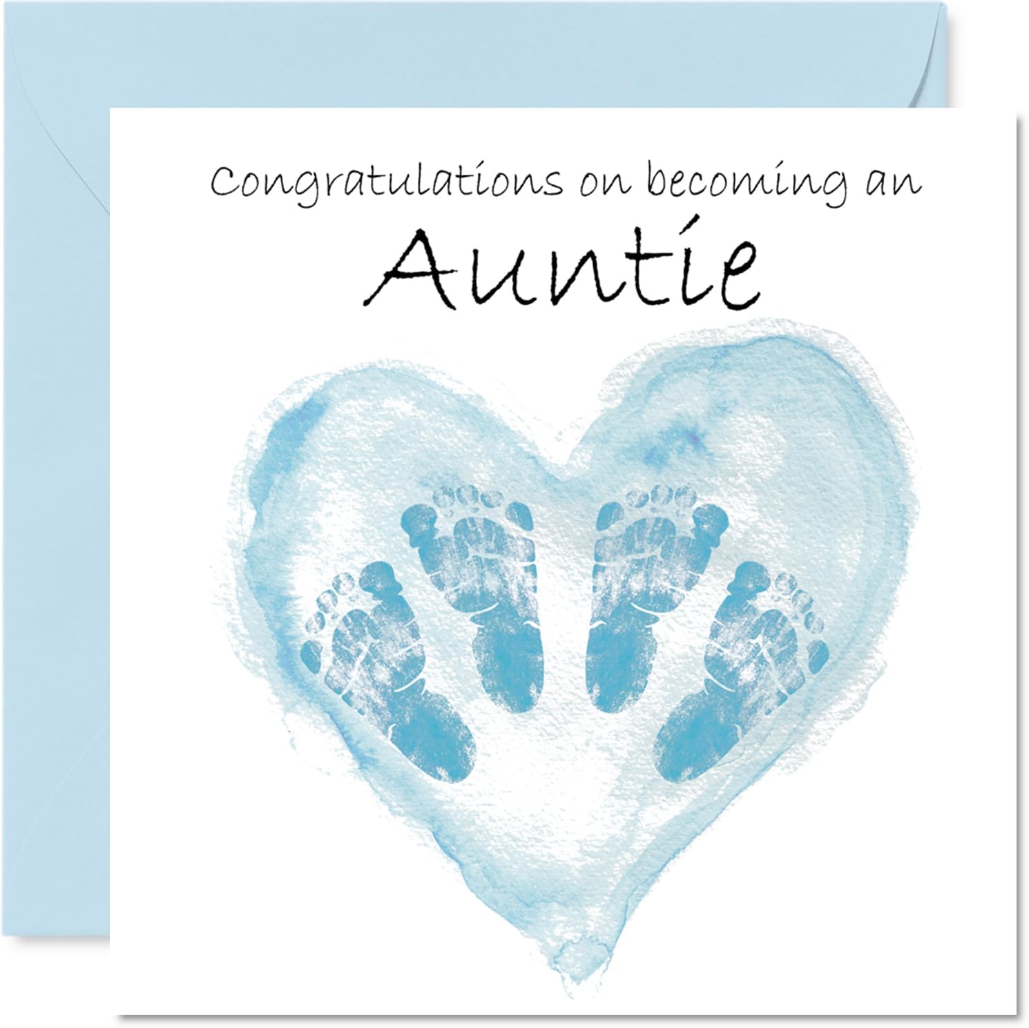 Stuff4 New Baby Boy Card for Auntie - Twins Congrats Becoming - Well Done Congratulations Card for New Auntie, 5.7 Inch Welcome To The World Greeting Cards