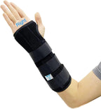Unisex Forearm and Wrist Support Splint Brace Double Fixation Wrist Brace for Carpal Tunnel, Adjustable Night Time Forearm Immobilizer Brace Splints,9.8 inch (25cm) length(RH/S)