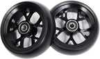 4"Wheelchair Replacement Casters (Pair) – Heavy-Duty Aluminum + PU Wheels, φ8/26mm Bearings, 1.3" Width – Smoother Roll & Better Stability (Black, 4")
