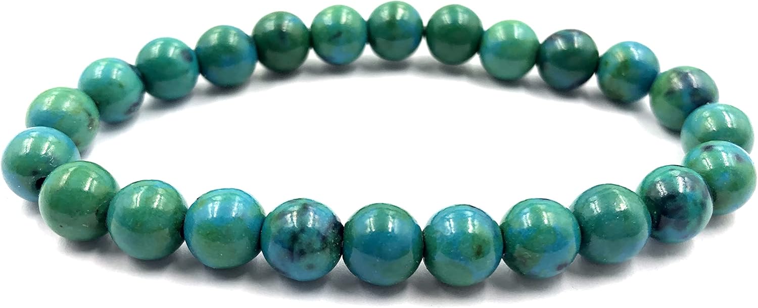 AAA Natural “CHRYSOCOLLA C " Gemstone 8mm Round Beaded Stretchable Bracelet,Gift for Men & Women,Designer Bracelet,Couple Bracelet, Bye Bye Anxiety Bracelet, Unisex Bracelet