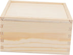 Alipis Wood Wedding Candy Box 15x15x8cm Portable Wooden Box with Drawer for Bridesmaid Party Favors and Festival Candy Packaging