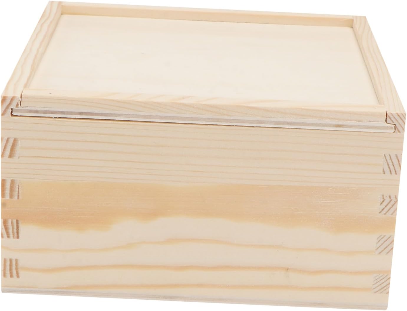 VOSAREA Wedding Candy Box Wooden Box 15x15x8cm Portable Stylish Candy Case for Bridesmaids Wedding Party Supplies Festival Favor Container