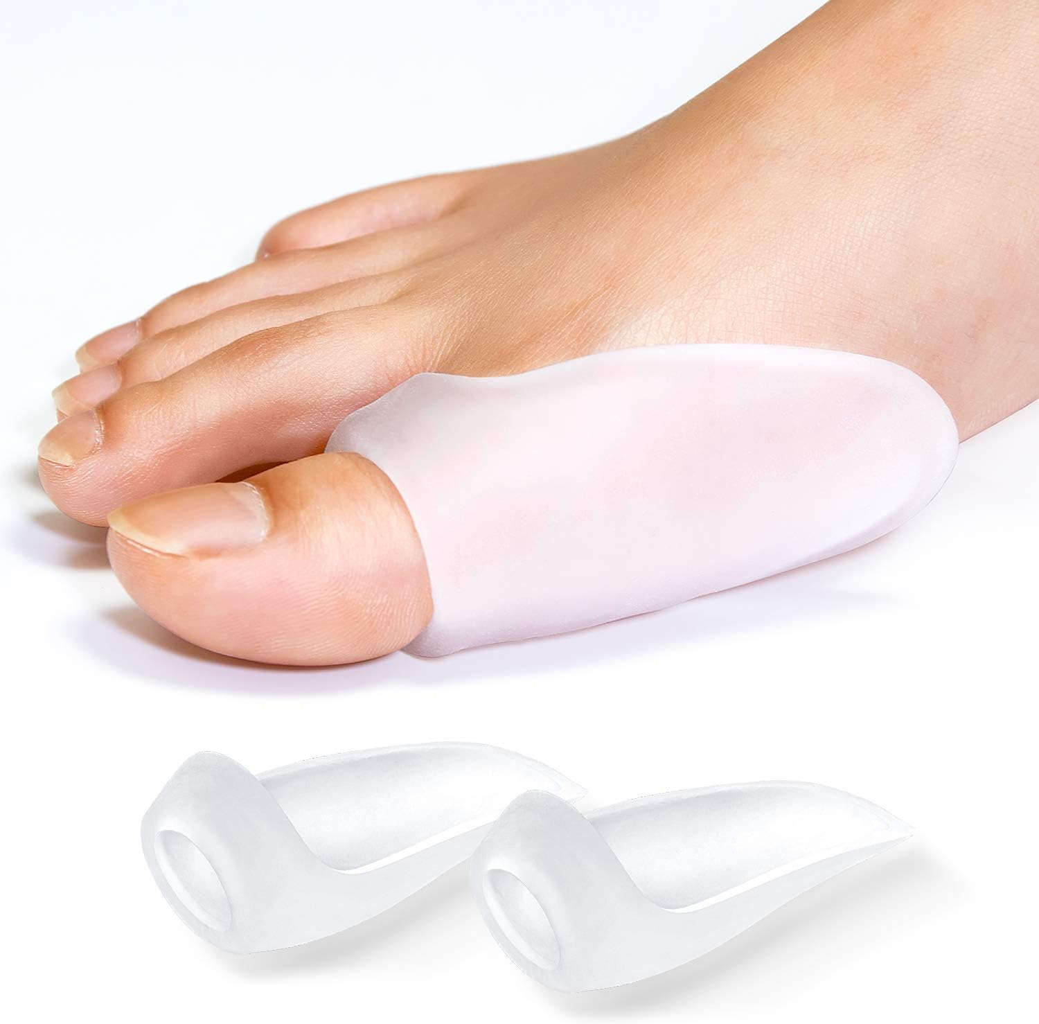 Gel Bunion Protector Shield, 10 Pack of Bunion Pads and Cushions, Bunion Guard for Big Toe, Relieve Foot Pain from Friction, Rubbing and Pressure - Clear
