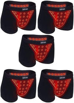 Men's Underwear Magnetic Therapy Boxer Briefs 5-Packs Enlargement Underwear Tourmaline Prostate Therapy Panties