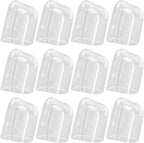 12Pcs Tooth Brush Cover Cap, Reusable Clear Plastic Electric Toothbrush Cover, Electric Toothbrush Cover Toothbrush Head Cover for Healthy Brushing and Storage in Home and Travel