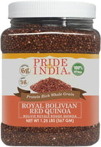 Pride Of India - Natural Red Royal Quinoa - 100% Bolivian Superior Grade Protein Rich Whole Grain, 1.25 Pound (20oz) Jar