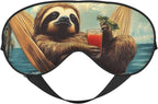 Generic Cute Sloth Print Sleep Mask Soft Comfort Elastic Blackout Eye Mask for Full Night's Sleep Travel and Nap