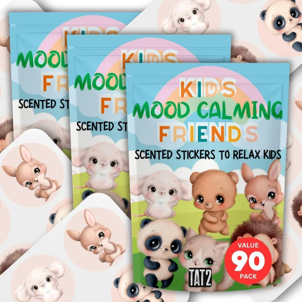 Mood Calming Stickers for Kids/Adults (90 Pack) – All Natural Patches, Chemical and Drug Free, Mood Support for Relaxation