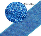Microfiber Mop Pad 18" Inch for Wet Dry Mops Floor Cleaning Pads Reusable Compatible with Bona Floor Care System (6 Pack)