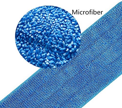 Microfiber Mop Pad 18" Inch for Wet Dry Mops Floor Cleaning Pads Reusable Compatible with Bona Floor Care System (6 Pack)