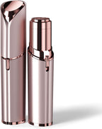 Kradaa Facial Hair Removal for Women: Electric Face Razor with LED Light - Painless & Instant Results Mini Shaver for Travel Use (Rose Gold)