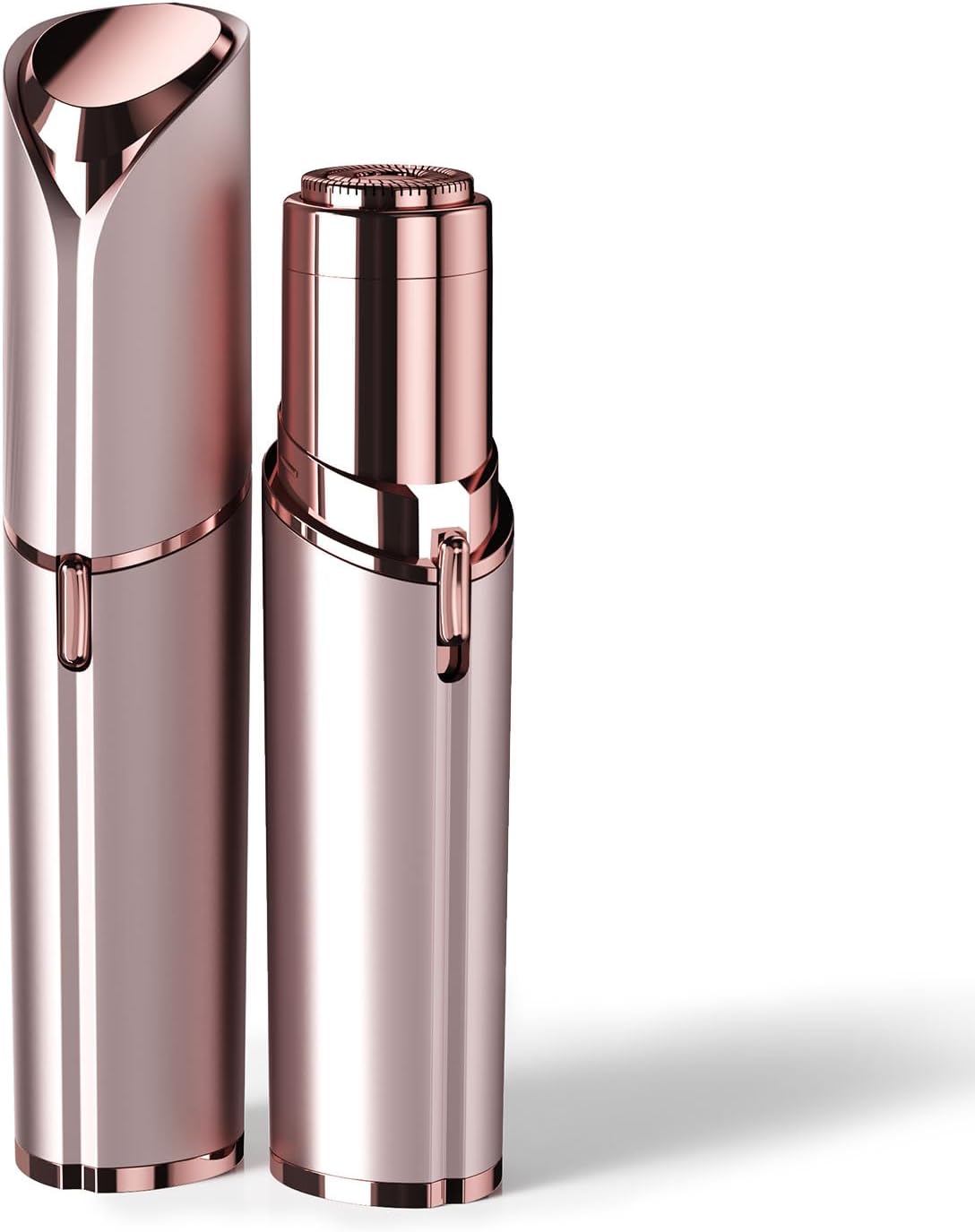 Kradaa Facial Hair Removal for Women: Electric Face Razor with LED Light - Painless & Instant Results Mini Shaver for Travel Use (Rose Gold)