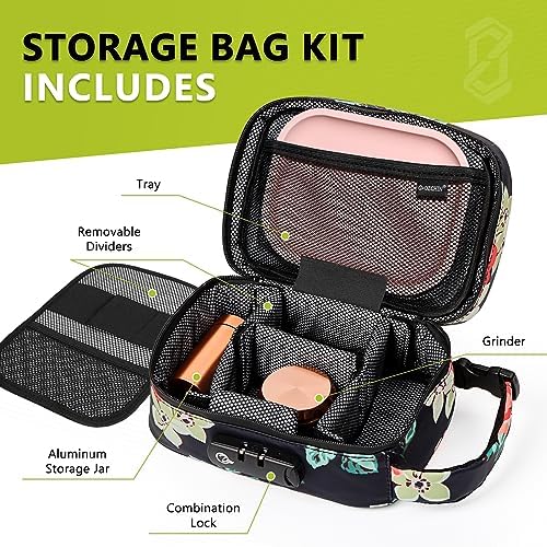 OZCHIN Large Smell Proof Bag with Combination Lock Odor Proof Lock Box Travel Storage Case Activated Charcoal Bag Great Christmas Gift