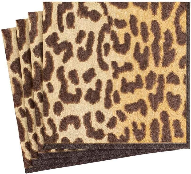 Caspari Zanzibar Paper Cocktail Napkins - 20 Per Package, Black (8930C)