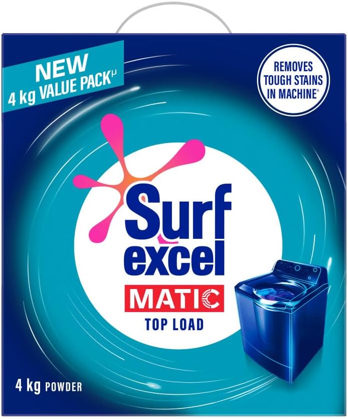 Surf Excel Matic Top Load Detergent Powder, 3 Kg + 1 kg Free