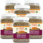 Pride Of India - PACK of 6 - Indian Whole Brown Crimson Masur Lentils - Protein & Fiber Rich Masoor Whole, 1.5 Pound Jar