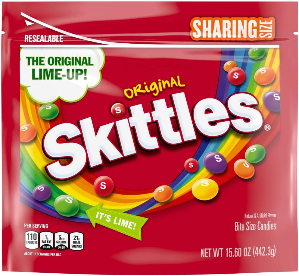 Skittles, Original Candy Sharing Size Bag, 15.6 oz