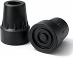 Vive Cane Tips (Set of 2) - Heavy Duty 3/4 inch Replacement Rubber Foot - Black Attachment Base Grip - Accessories for Walking and Standing Stick - Durable End for Women, Men, Seniors, Elderly
