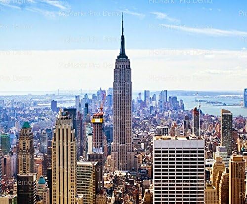 Whimsical Practicality 1/4 Sheet Cake Topper - New York City Skyline - Edible Icing Image