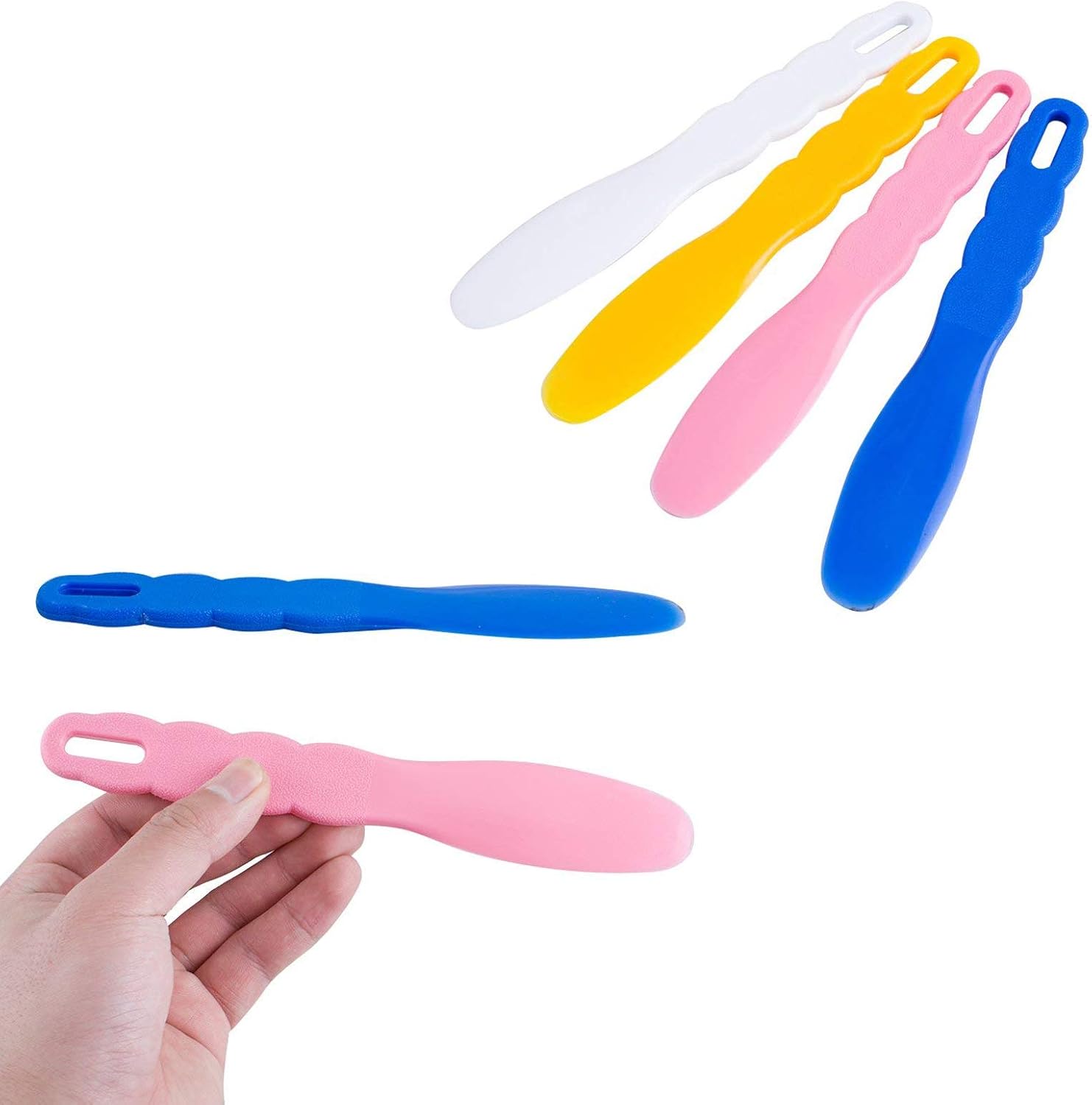 BONEW 6pcs Assorted Dental Lab Plastic Mixing Spatula for Impression Material Alginate