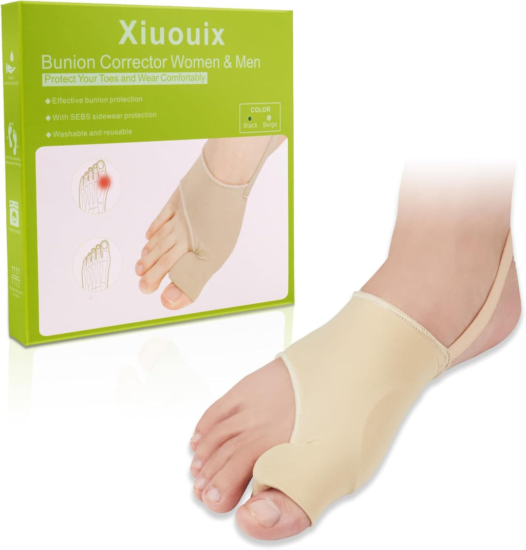 2PCS Bunion Corrector for Women & Men, Big Toe Straightener Splint | Hallux Valgus Pain Relief with Comfortable Pads & Splint,Day & Night Support, Breathable