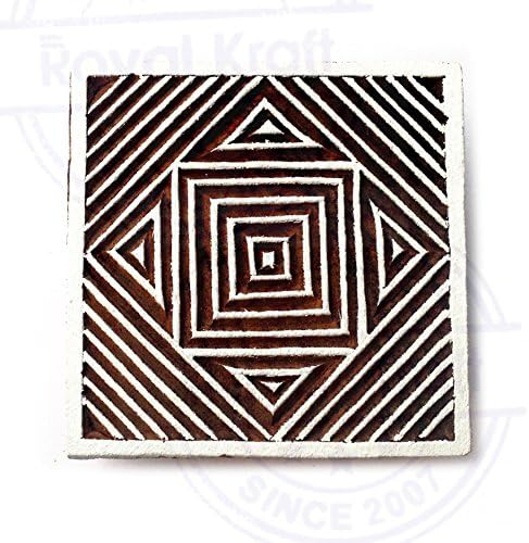 Royal Kraft Wooden Stamps DIY Fabric, Textile, Clay, Pottery, Paper, Henna Printing Blocks THCtag004