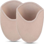Toe Pouches Pads, 1 Pair Soft Anti-Slip Ballet Dance Pointe Shoes Toe Pads Feet Protector Caps, Forefoot Toe Covers Cushion, Ballet Half Socks Sleeves, Relief Pain for Women Girl Kids Dancer (A)