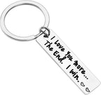PLwelth I Love You Keychain for Couples Husband Wife Funny Keyring Gifts for Her Him Valentine's Day Birthday Christmas