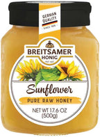 Breitsamer Sunflower Raw Honey Jar, 17.6 Ounce