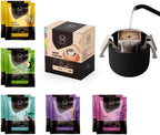 Mondo Drip Coffee Mix (10-Pack Variety), Single Serve Pour Over Filter Bags, Pre-Filled 100% Arabica, Medium Roast