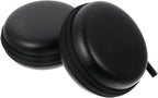 2 Pcs Black Eva Earphone Storage Bags with Cable Organizer, Compact Earbud Carrying Cases for Travel and Daily Use