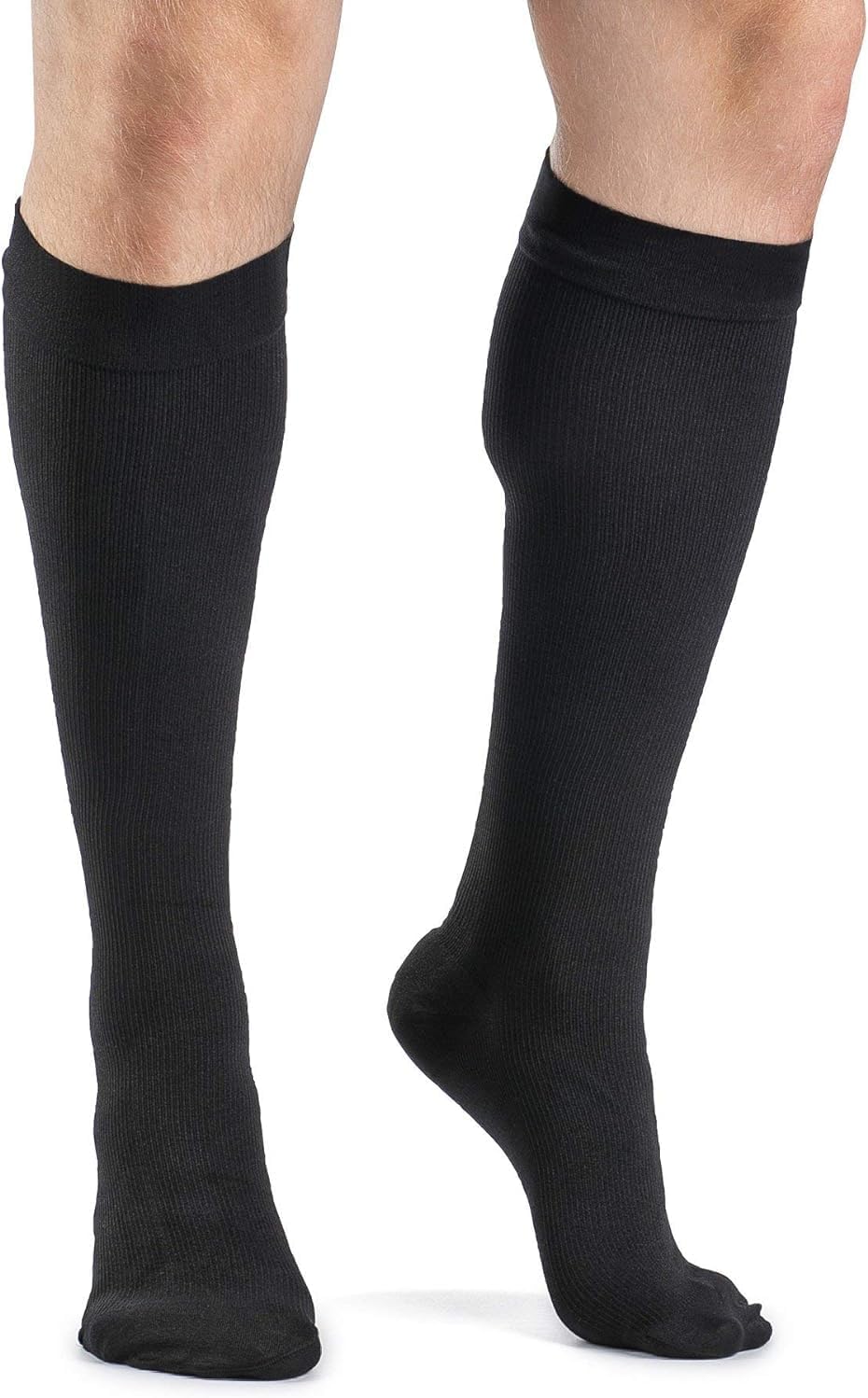 DYNAVEN Opaque Men's Closed Toe Knee-High Stockings 20-30mmHg