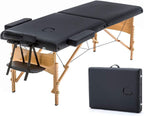 BestMassage Massage Bed Portable Massage Table 24 inch Wide Lash Bed Height Adjustable 2 Folding Spa Table with Non-Woven Bag for Spa Footmassage Facial CareSpa Tattoo
