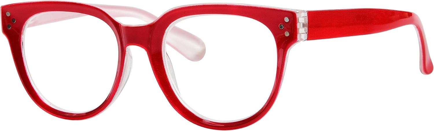 Eyekepper Oversize Reading Glasses Women Stylish Readers - Red +0.50