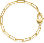 FRUMOS 18K Gold Plated Brass Bracelet for Women, Dainty Adjustable Chain Bracelet, Hypoallergenic Fashion Jewelry for Daily Wear