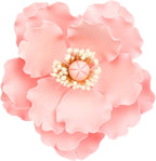 O'Creme Poppy Anemone Gumpaste Sugar Flower, 4.5 Inch - for Cake Decorating - Sugar Paste Decorations for Cakes, Cupcake Toppers - Birthday, Wedding, Valentines, Baby Shower - Set of 3 Pink