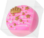 RomanticBaking 50Pack 2 x 2 x1.2 Inches Plastic Clear Single Macaron Box Party Favor Bakery Boxes Chocolate covered Ore Boxes