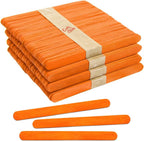 200 Pack 4.5 Inch Orange Popsicle Sticks, Wood Craft Sticks for Crafts, Learning and STEM Basics