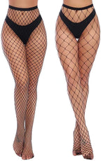 Charmnight Womens High Waist Tights Fishnet Stockings Thigh High Pantyhose
