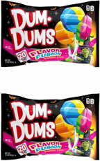 Dum Dum Flavor Fusion Lollipops - (2) 7.1oz Bags for a Total of 40 Pops - Double the Flavor, Double the Fun