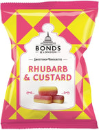 Original Bonds London Rhubarb & Custard Bag Sugar Coated Rhubarb & Vanilla Flavored Boiled Sweets Imported From The UK The Best Of British Candy