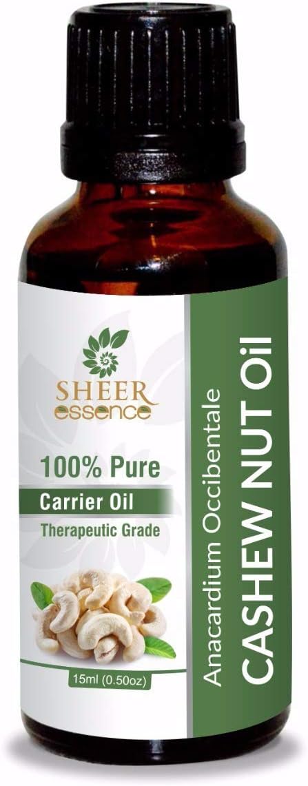 Pure Cashew NUT Oil 100% Natural Undiluted Therapeutic Grade Uncut Cold Pressed Carrier Oils for Skin, Hair and Aromatherapy 5000ML