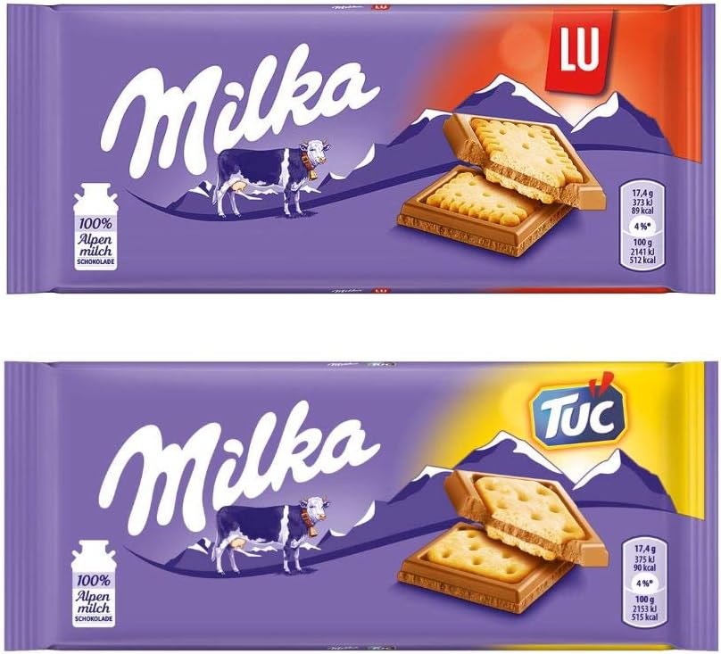 Milka LU Biscuits & Milka TUC Crackers - Bundle 87gx2