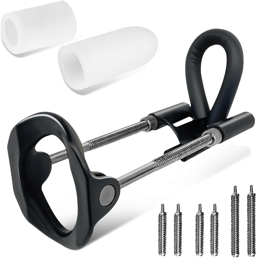 Male Extender Stretchcher Kit, Wearable Adjustable Traction Training Device Set, Male Extension Training Device, 3-Section Metal Extension Pole with 2psc Silicone Sleeves
