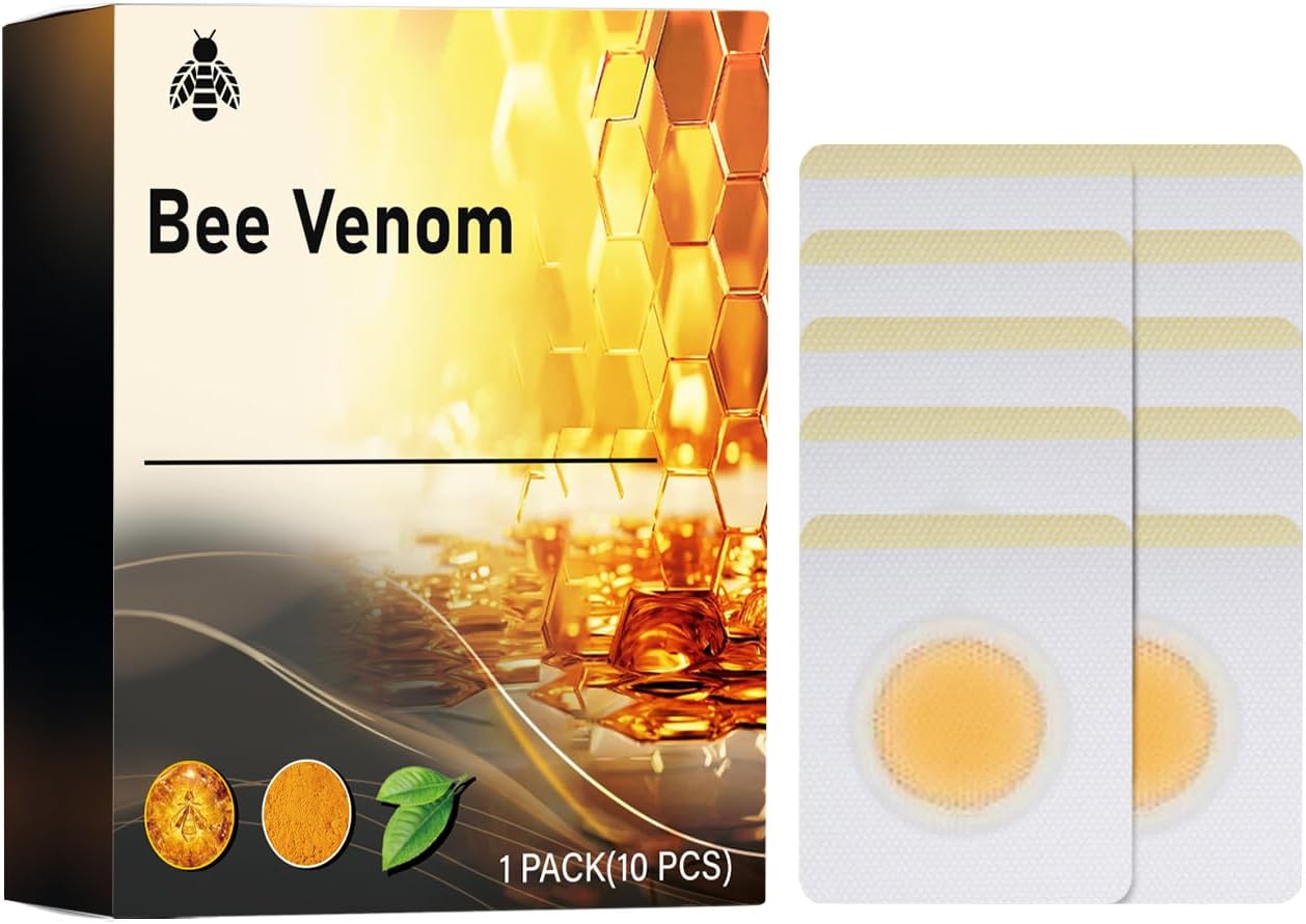 Bee Venom Patches for Belly Fat & Weight Management - 10 Patches per Pack | Natural Slimming Patch with Botanical Extracts | Easy to Use for Women & Men